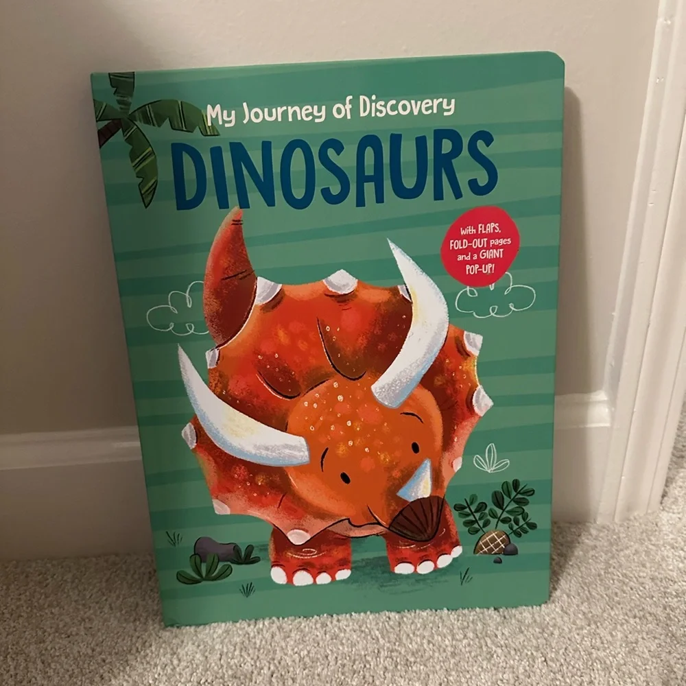 My Journey of Discovery Dinosaurs Book - Green and Orange